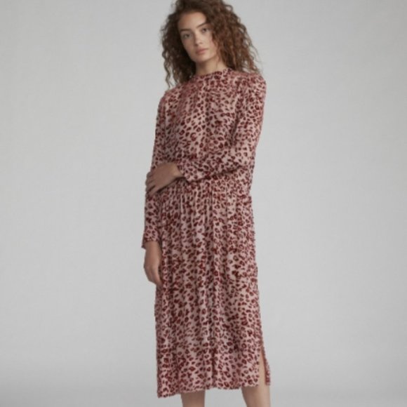 Rag & Bone Leopard Print Velvet (Gia Midi, S) - Picture 1 of 9